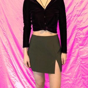 SOLD🍸Veronica Olive Mini Skirt🍸